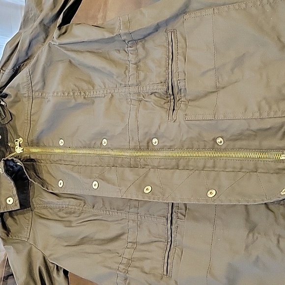 TOMMY HILFIGER spring fall coat, detachable hood, rain wind, green, small - Picture 14 of 16